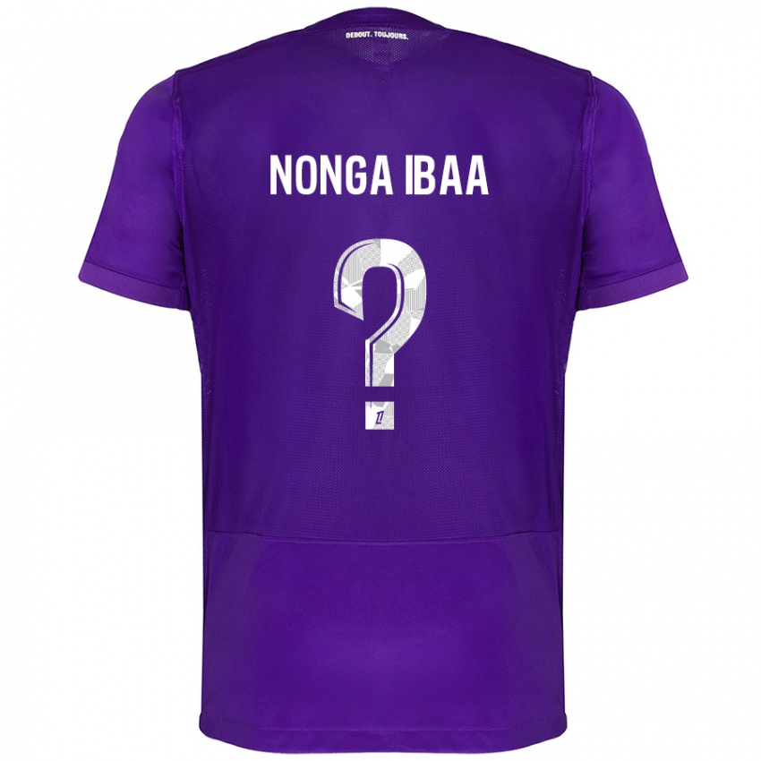 Kinderen Alou Nonga Ibaa #0 Paars Wit Thuisshirt Thuistenue 2024/25 T-Shirt