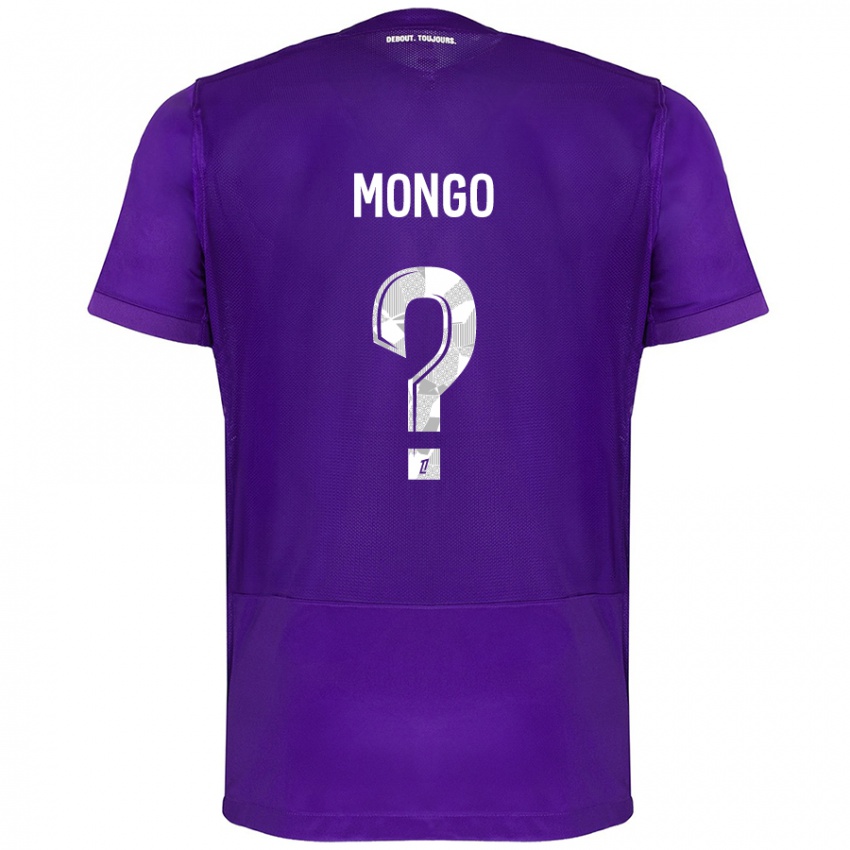 Kinderen Pierre-Wyatt Mongo #0 Paars Wit Thuisshirt Thuistenue 2024/25 T-Shirt