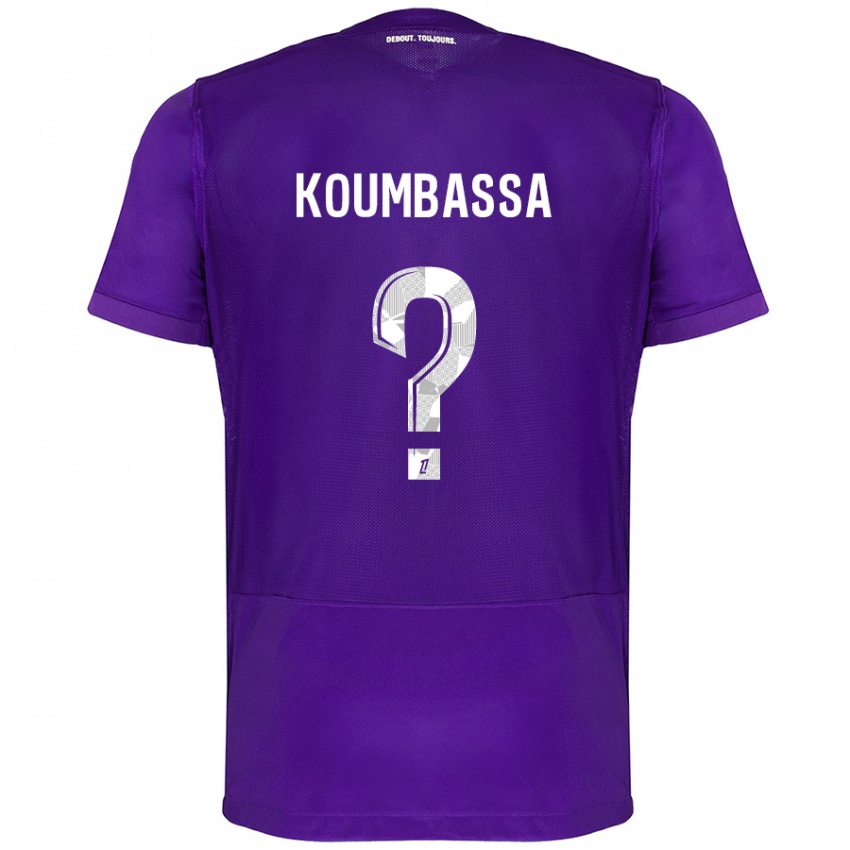 Kinderen Seny Koumbassa #0 Paars Wit Thuisshirt Thuistenue 2024/25 T-Shirt