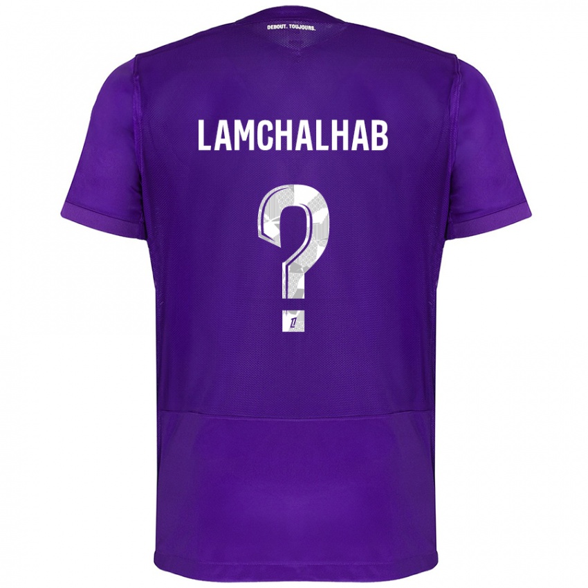 Kinderen Merwan Lamchalhab #0 Paars Wit Thuisshirt Thuistenue 2024/25 T-Shirt