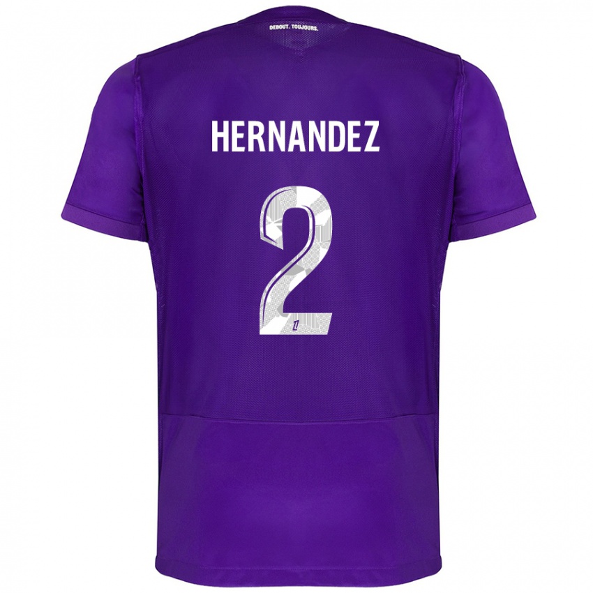 Kinderen Lucie Hernandez #2 Paars Wit Thuisshirt Thuistenue 2024/25 T-Shirt