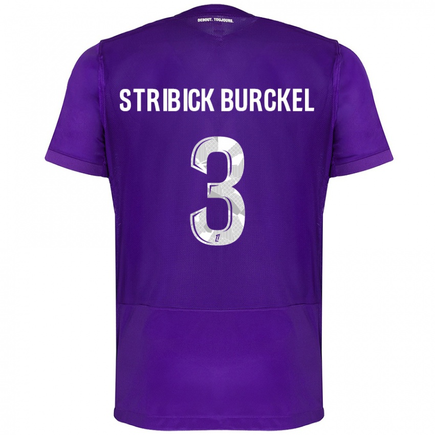 Kinderen Laetitia Stribick-Burckel #3 Paars Wit Thuisshirt Thuistenue 2024/25 T-Shirt