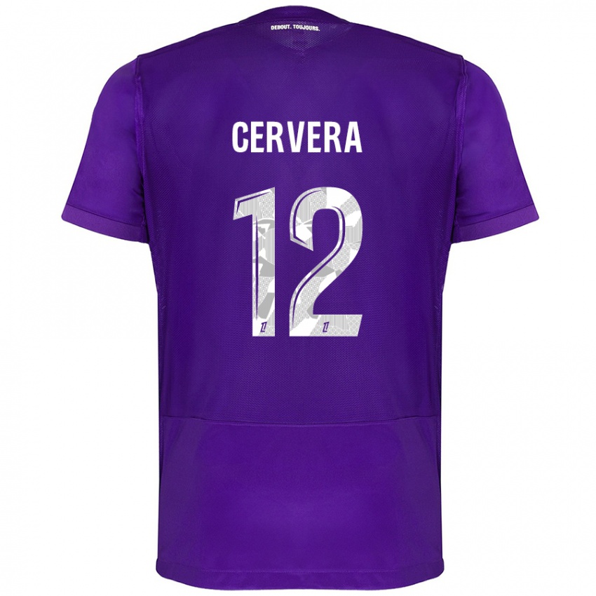 Kinderen Laurianne Cervera #12 Paars Wit Thuisshirt Thuistenue 2024/25 T-Shirt