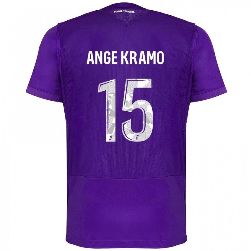 Kinderen Marie Ange Kramo #15 Paars Wit Thuisshirt Thuistenue 2024/25 T-Shirt