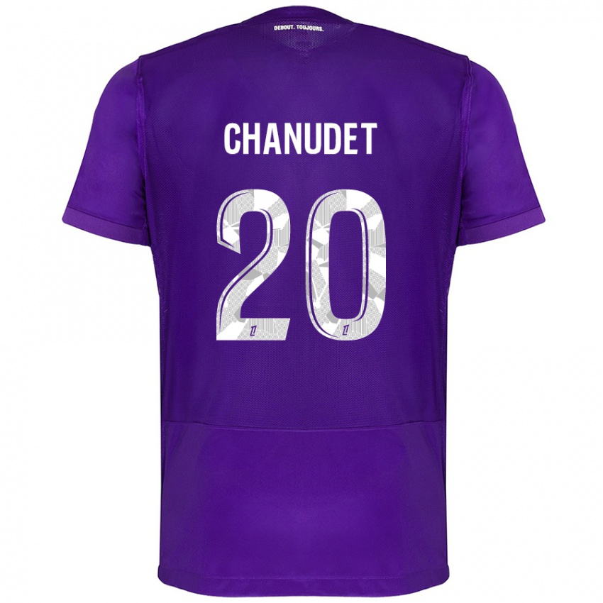 Kinderen Coralie Chanudet #20 Paars Wit Thuisshirt Thuistenue 2024/25 T-Shirt