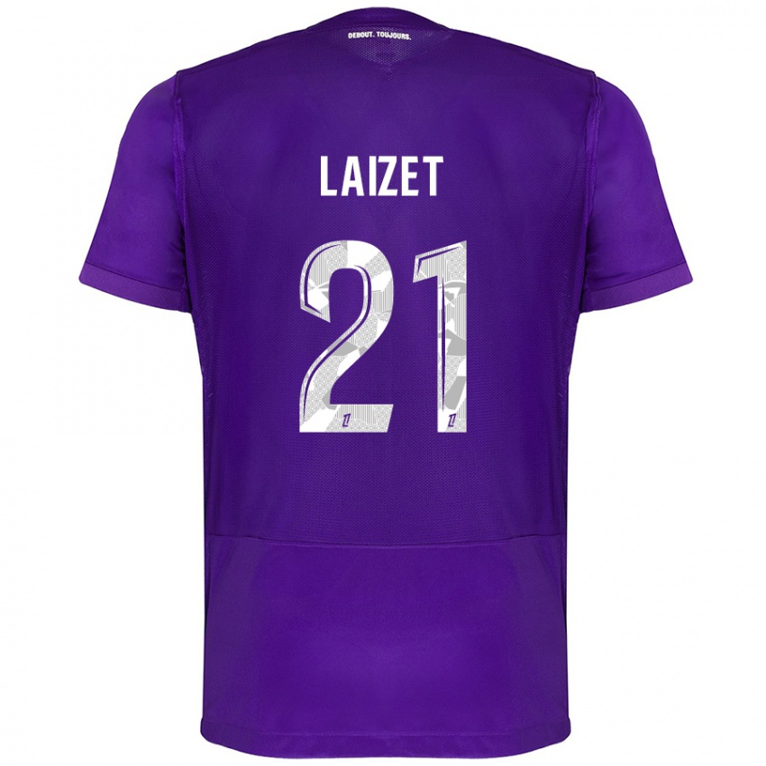 Kinderen Emma Laizet #21 Paars Wit Thuisshirt Thuistenue 2024/25 T-Shirt