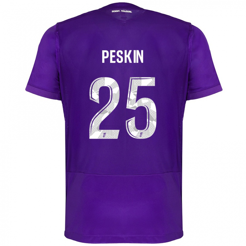 Kinderen Kelso Peskin #25 Paars Wit Thuisshirt Thuistenue 2024/25 T-Shirt