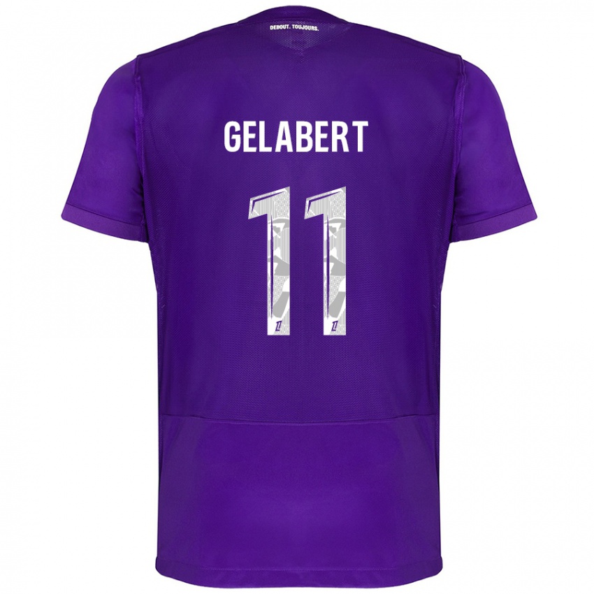 Kinderen César Gelabert #11 Paars Wit Thuisshirt Thuistenue 2024/25 T-Shirt