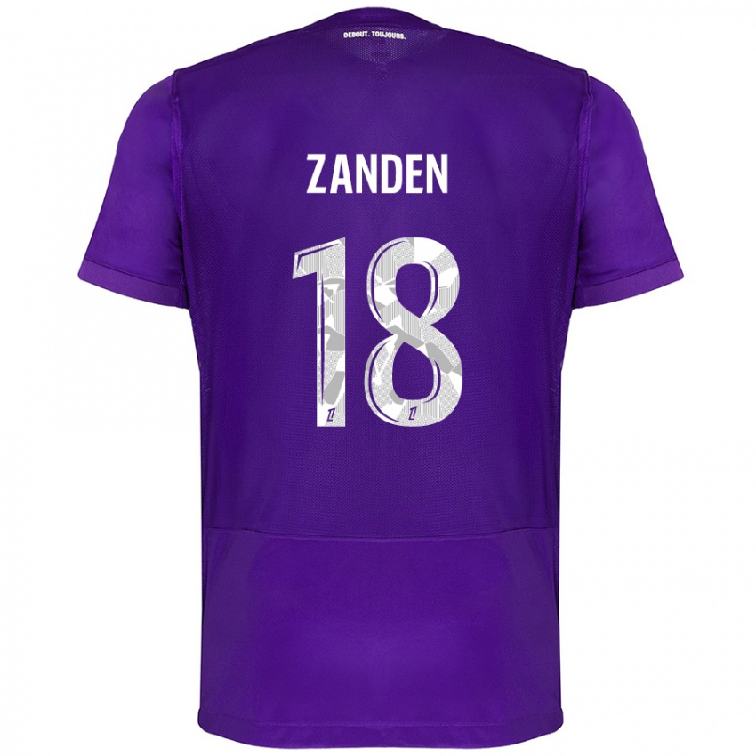 Kinderen Oliver Zandén #18 Paars Wit Thuisshirt Thuistenue 2024/25 T-Shirt