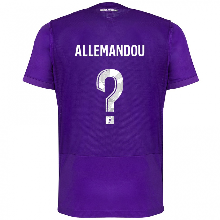 Kinderen Teddy Allemandou #0 Paars Wit Thuisshirt Thuistenue 2024/25 T-Shirt