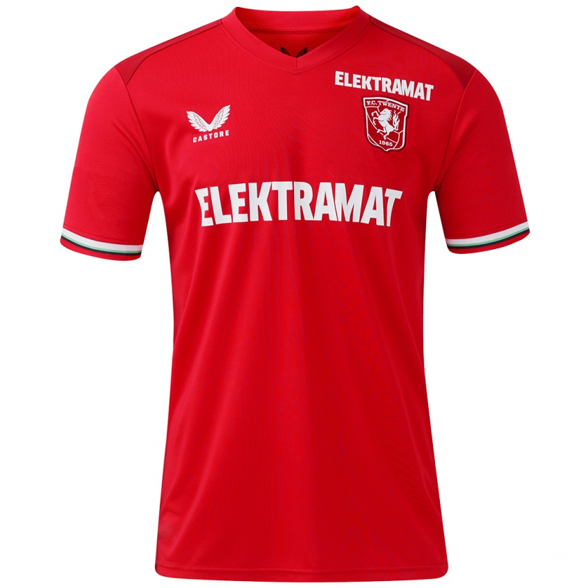 Kinderen Jesper Kerkdijk #0 Rood Wit Thuisshirt Thuistenue 2024/25 T-Shirt