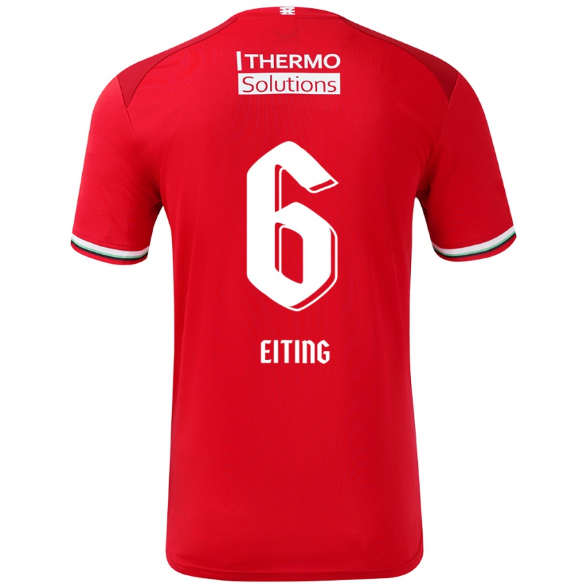 Kinderen Carel Eiting #6 Rood Wit Thuisshirt Thuistenue 2024/25 T-Shirt