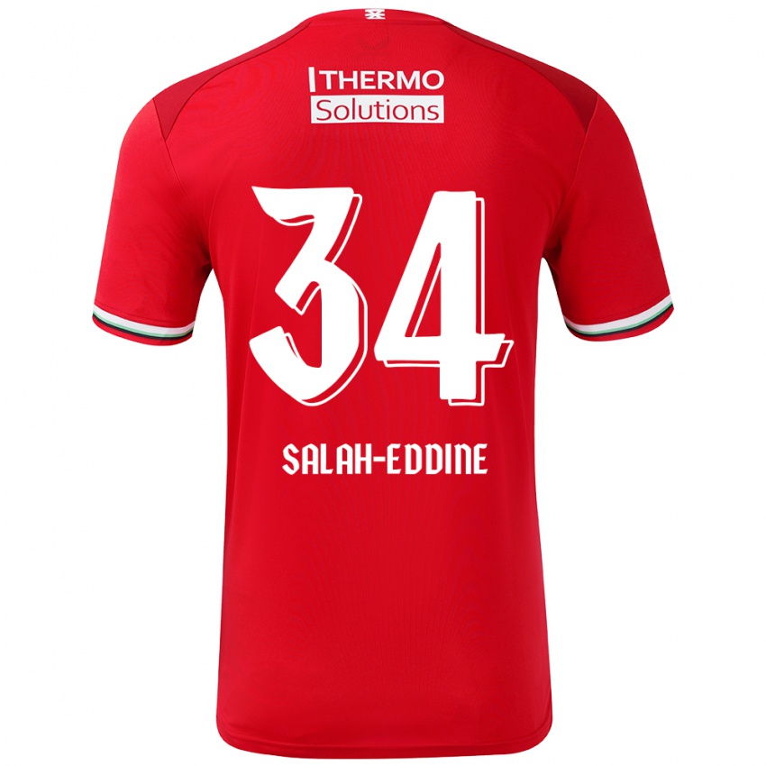 Kinderen Anass Salah-Eddine #34 Rood Wit Thuisshirt Thuistenue 2024/25 T-Shirt