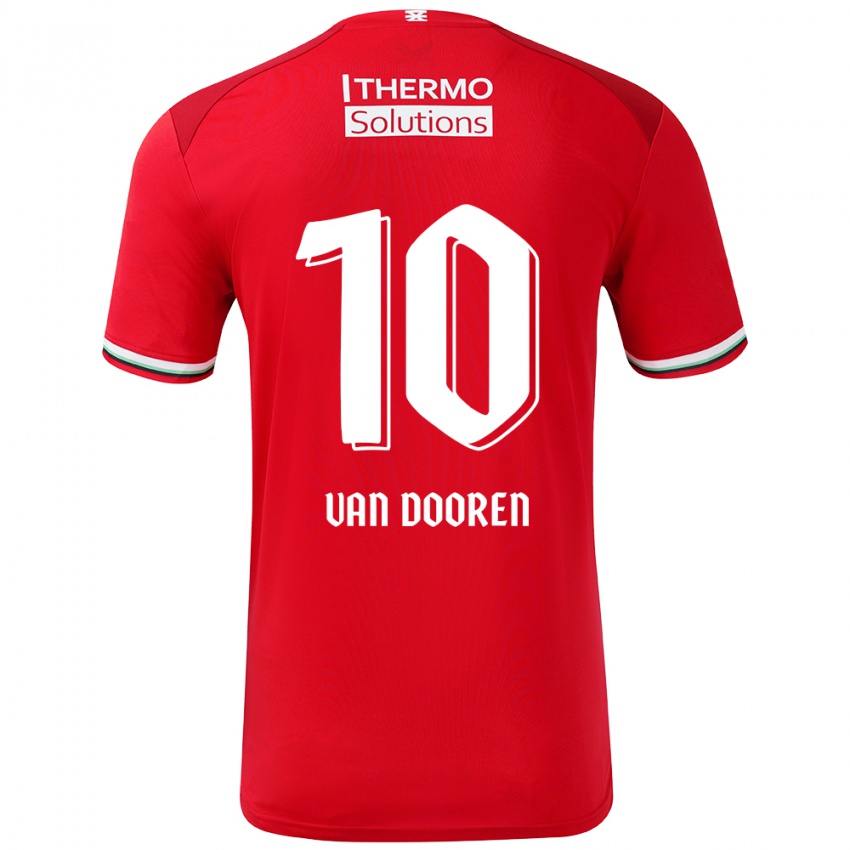 Kinderen Kayleigh Van Dooren #10 Rood Wit Thuisshirt Thuistenue 2024/25 T-Shirt