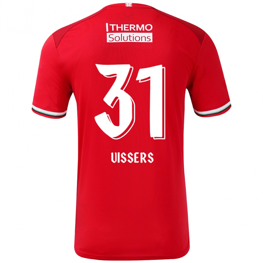 Kinderen Kiki Vissers #31 Rood Wit Thuisshirt Thuistenue 2024/25 T-Shirt