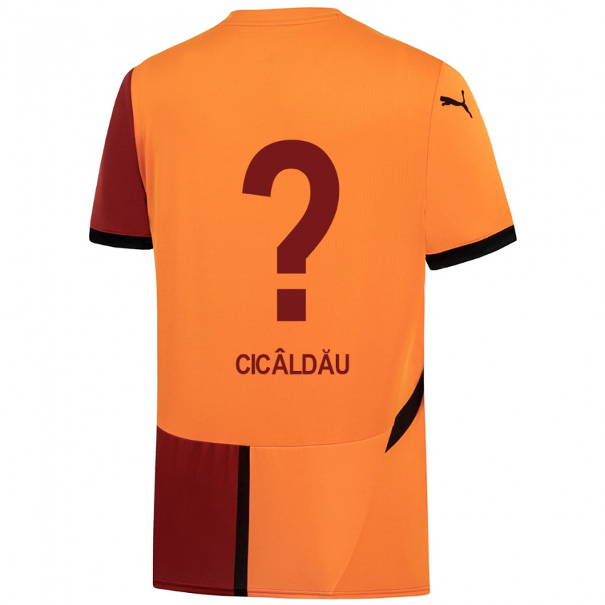 Kinderen Alexandru Cicâldău #0 Geel Rood Thuisshirt Thuistenue 2024/25 T-Shirt