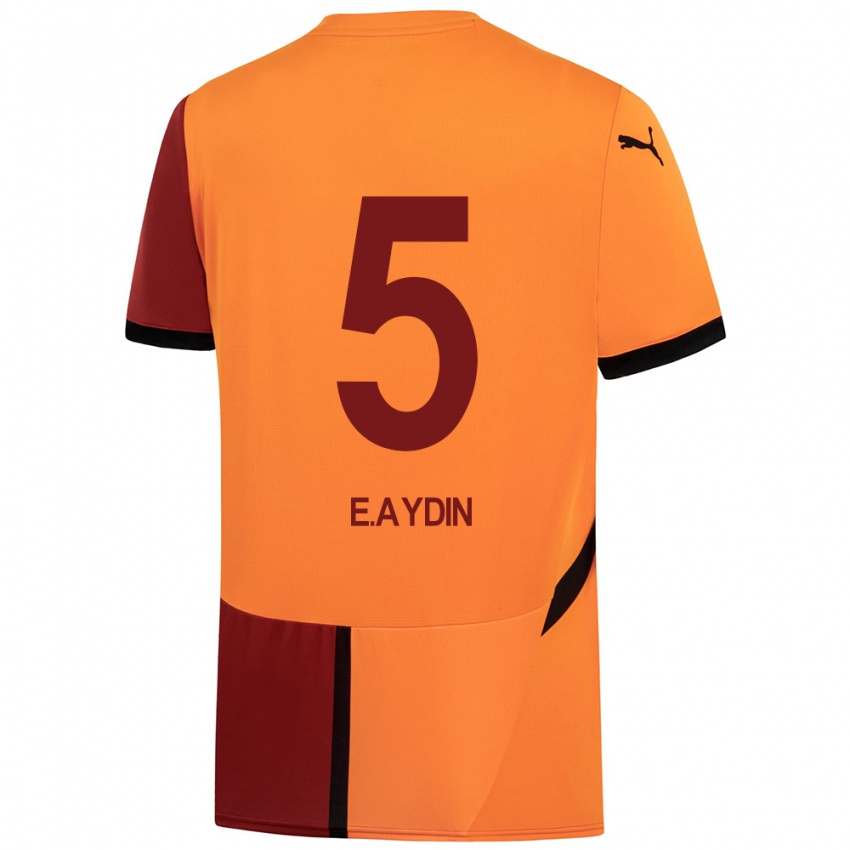 Kinderen Eyüp Aydin #5 Geel Rood Thuisshirt Thuistenue 2024/25 T-Shirt