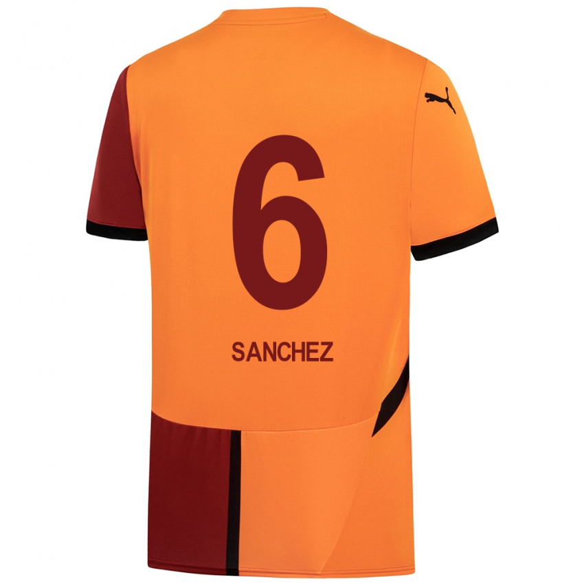 Kinderen Davinson Sanchez #6 Geel Rood Thuisshirt Thuistenue 2024/25 T-Shirt