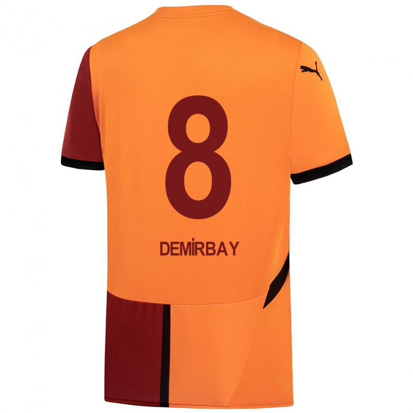 Kinderen Kerem Demirbay #8 Geel Rood Thuisshirt Thuistenue 2024/25 T-Shirt