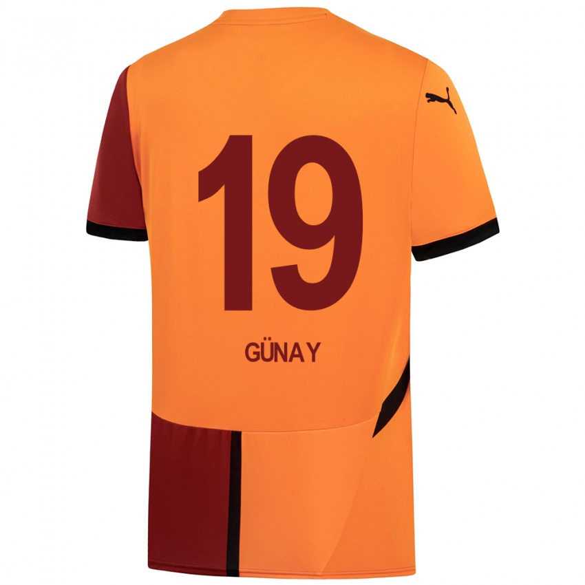 Kinderen Günay Güvenç #19 Geel Rood Thuisshirt Thuistenue 2024/25 T-Shirt