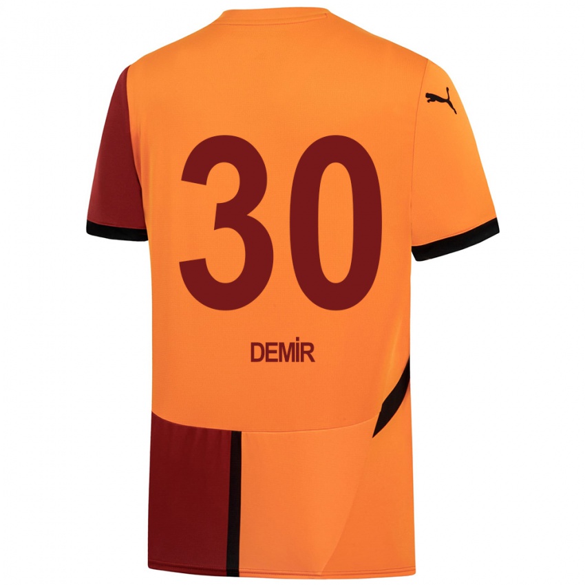 Kinderen Yusuf Demir #30 Geel Rood Thuisshirt Thuistenue 2024/25 T-Shirt