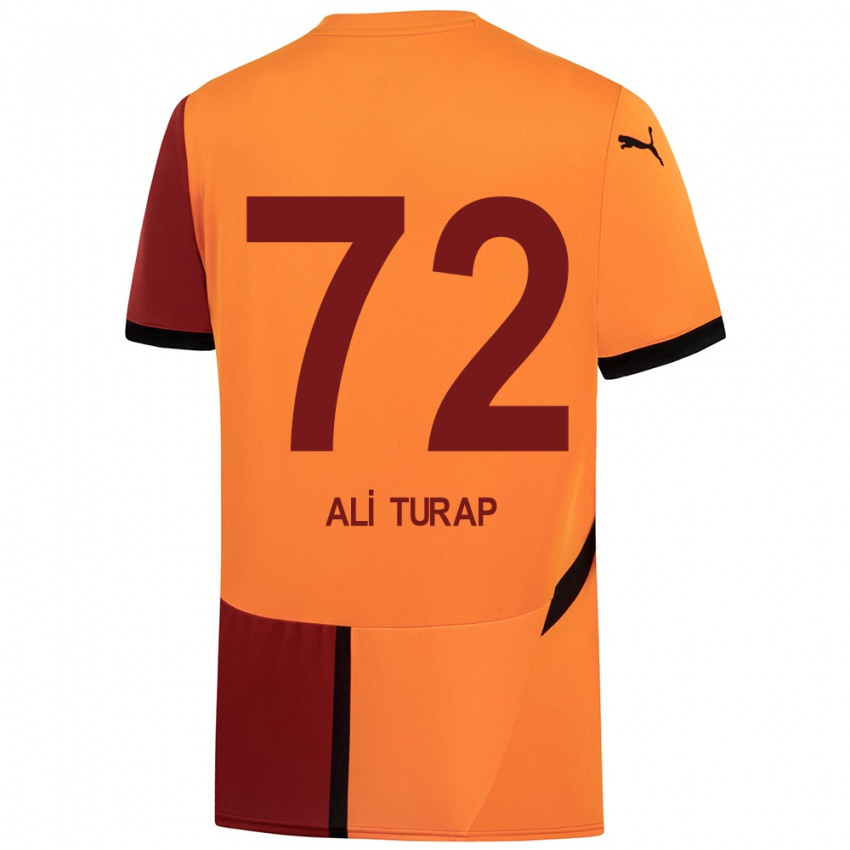 Kinderen Ali Turap Bülbül #72 Geel Rood Thuisshirt Thuistenue 2024/25 T-Shirt