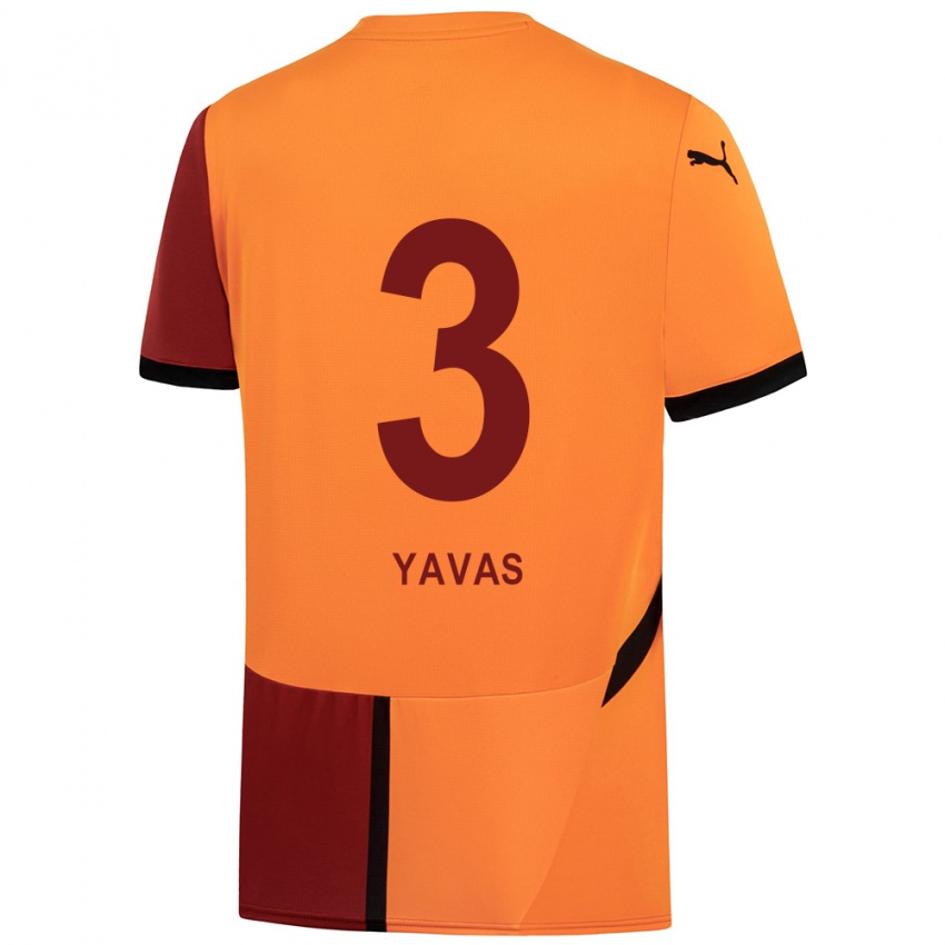 Kinderen Arda Yavas #3 Geel Rood Thuisshirt Thuistenue 2024/25 T-Shirt