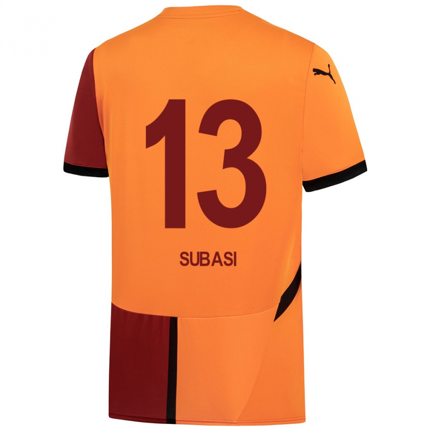 Kinderen Kadir Subasi #13 Geel Rood Thuisshirt Thuistenue 2024/25 T-Shirt