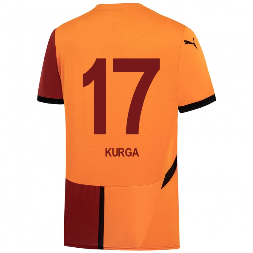 Kinderen Handan Kurğa #17 Geel Rood Thuisshirt Thuistenue 2024/25 T-Shirt