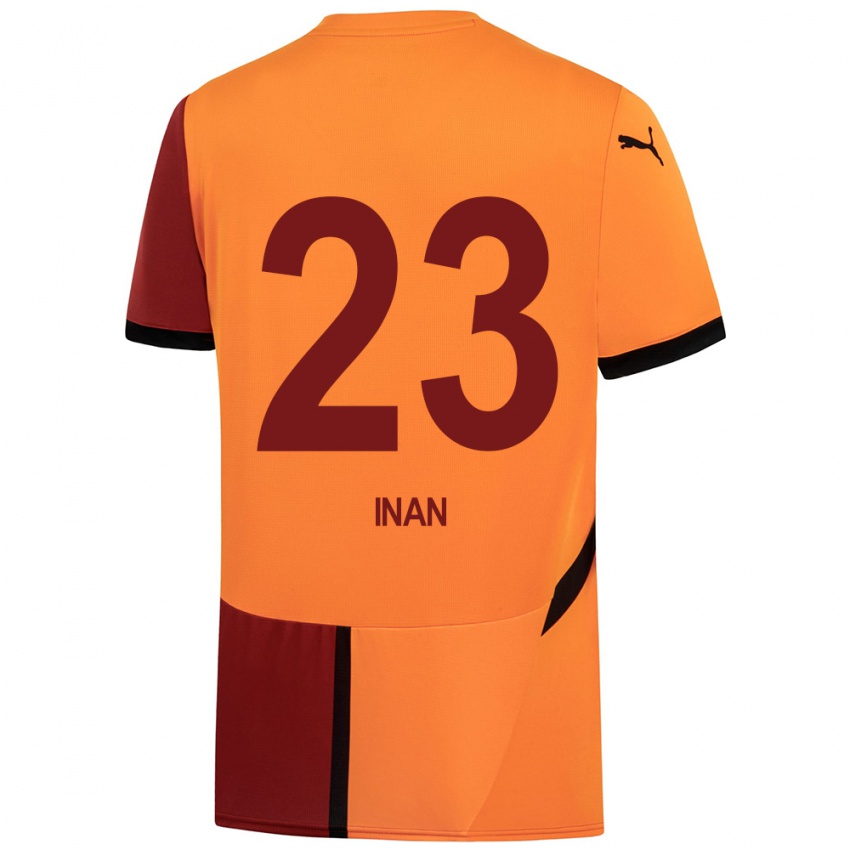 Kinderen Müge İnan #23 Geel Rood Thuisshirt Thuistenue 2024/25 T-Shirt