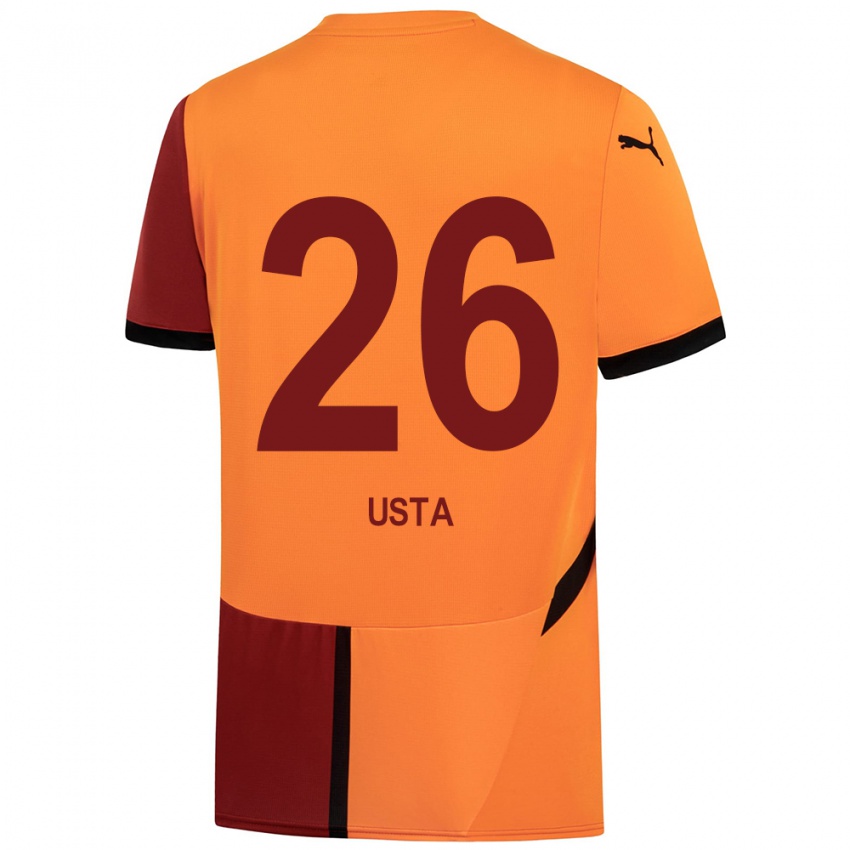 Kinderen Alanur Usta #26 Geel Rood Thuisshirt Thuistenue 2024/25 T-Shirt