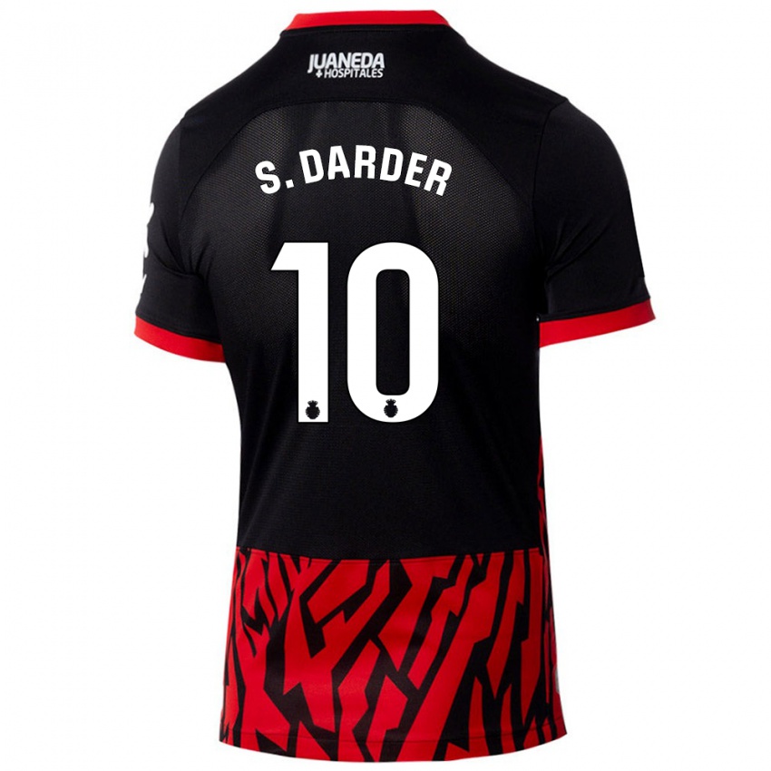 Kinderen Sergi Darder #10 Zwart Rood Thuisshirt Thuistenue 2024/25 T-Shirt