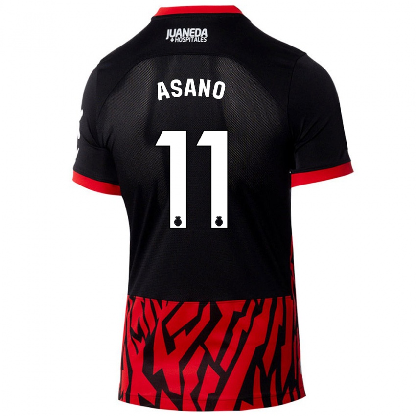 Kinderen Takuma Asano #11 Zwart Rood Thuisshirt Thuistenue 2024/25 T-Shirt