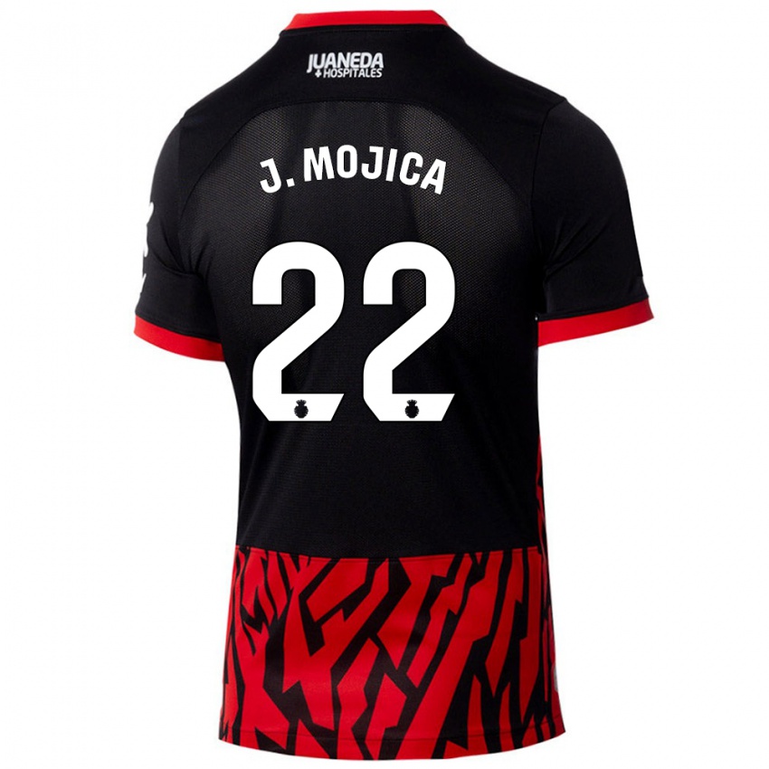 Kinderen Johan Mojica #22 Zwart Rood Thuisshirt Thuistenue 2024/25 T-Shirt