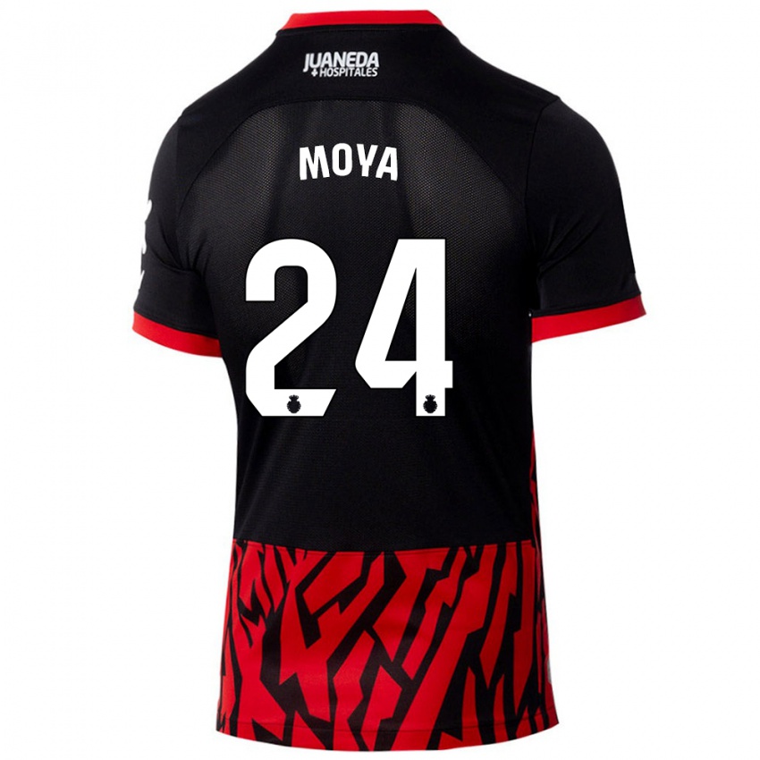 Kinderen Pablo Moyá #24 Zwart Rood Thuisshirt Thuistenue 2024/25 T-Shirt