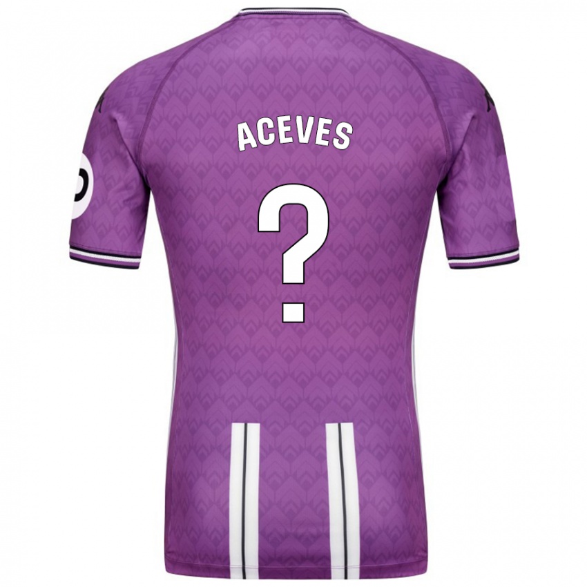 Kinderen Álvaro Aceves #0 Paars Wit Thuisshirt Thuistenue 2024/25 T-Shirt