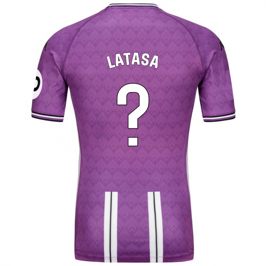 Kinderen Juanmi Latasa #0 Paars Wit Thuisshirt Thuistenue 2024/25 T-Shirt