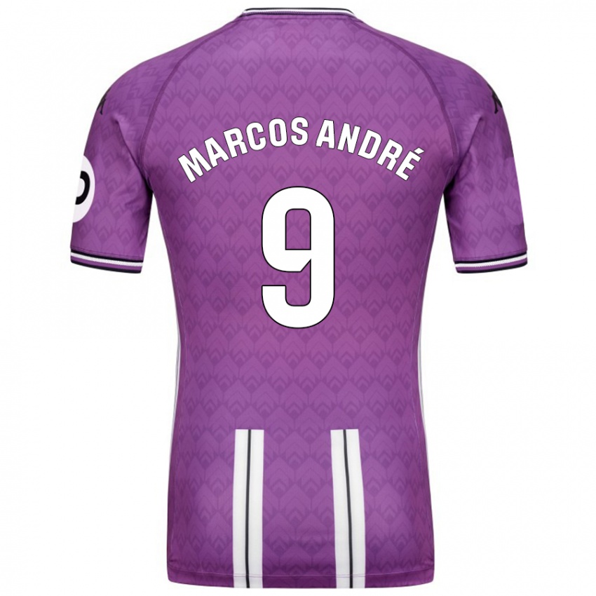 Kinderen Marcos André #9 Paars Wit Thuisshirt Thuistenue 2024/25 T-Shirt