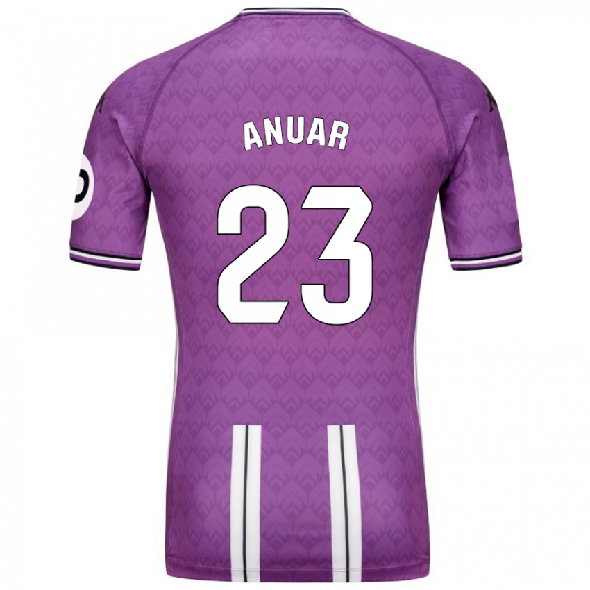 Kinderen Anuar #23 Paars Wit Thuisshirt Thuistenue 2024/25 T-Shirt