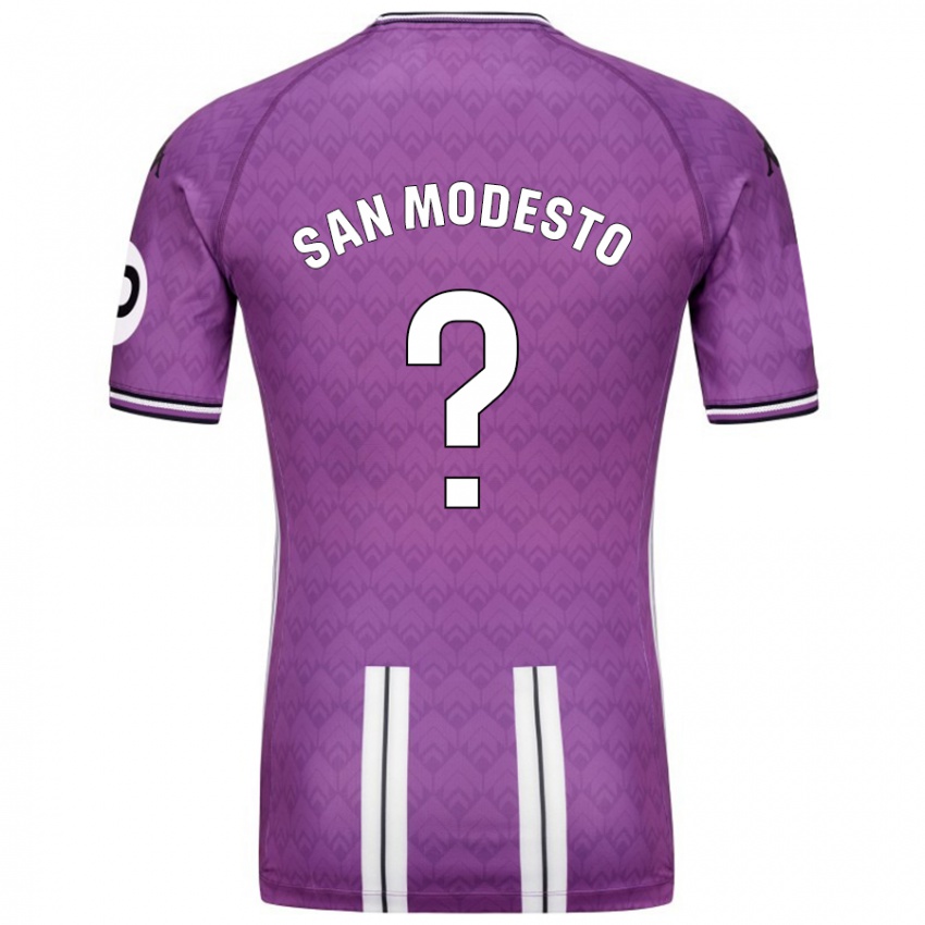 Kinderen Hugo San Modesto #0 Paars Wit Thuisshirt Thuistenue 2024/25 T-Shirt