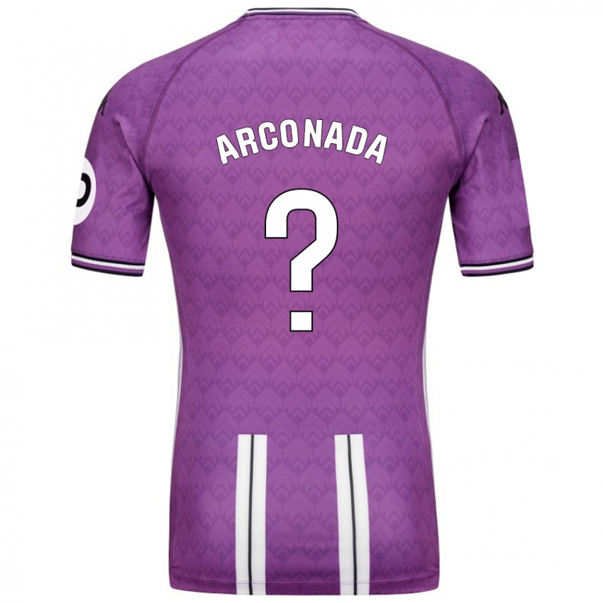 Kinderen Diego Arconada #0 Paars Wit Thuisshirt Thuistenue 2024/25 T-Shirt