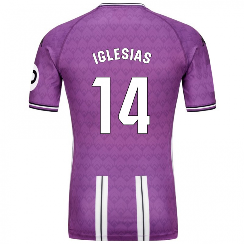 Kinderen Koke Iglesias #14 Paars Wit Thuisshirt Thuistenue 2024/25 T-Shirt