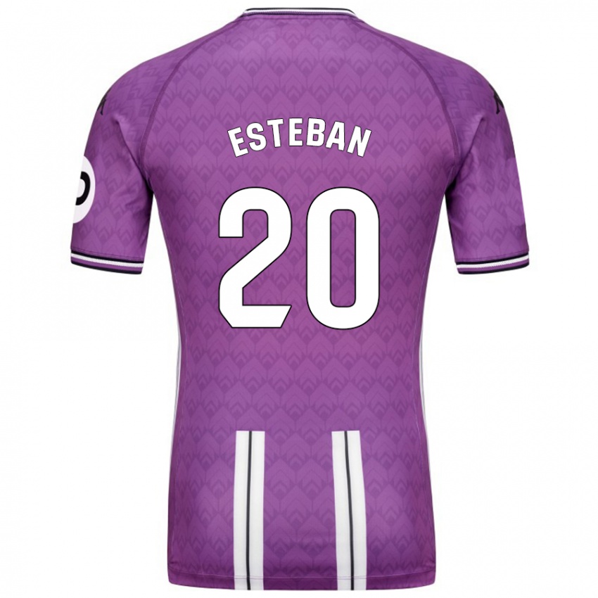 Kinderen Sergio Esteban #20 Paars Wit Thuisshirt Thuistenue 2024/25 T-Shirt