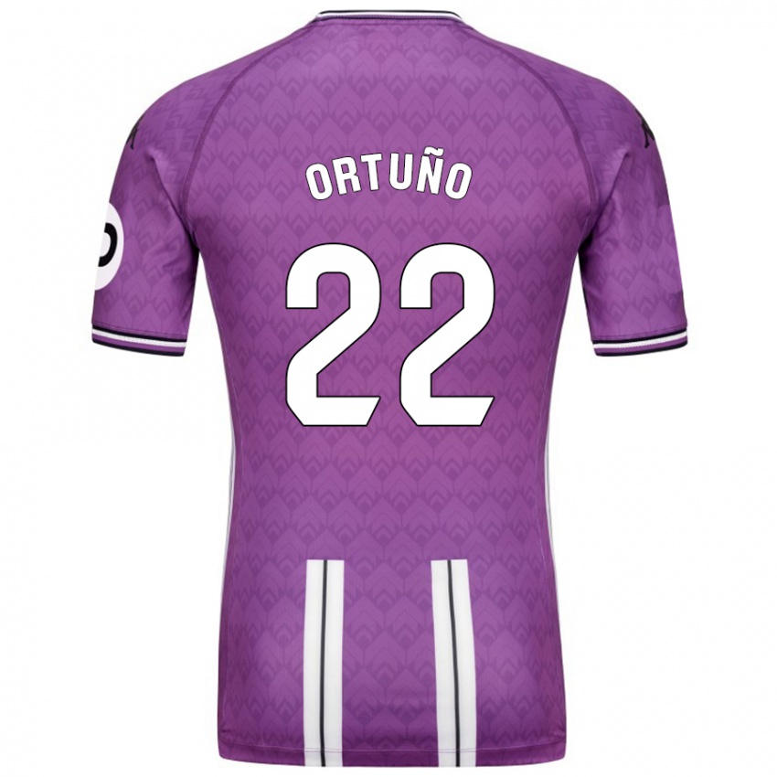 Kinderen Fran Ortuño #22 Paars Wit Thuisshirt Thuistenue 2024/25 T-Shirt