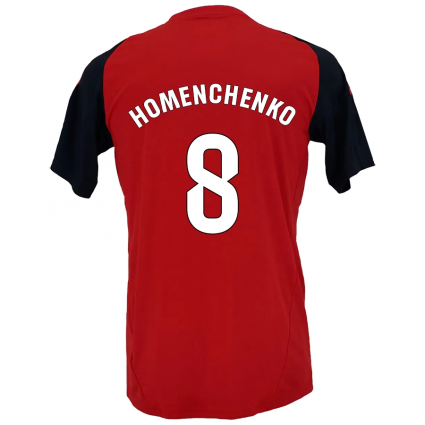 Kinderen Santiago Homenchenko #8 Rood Zwart Thuisshirt Thuistenue 2024/25 T-Shirt