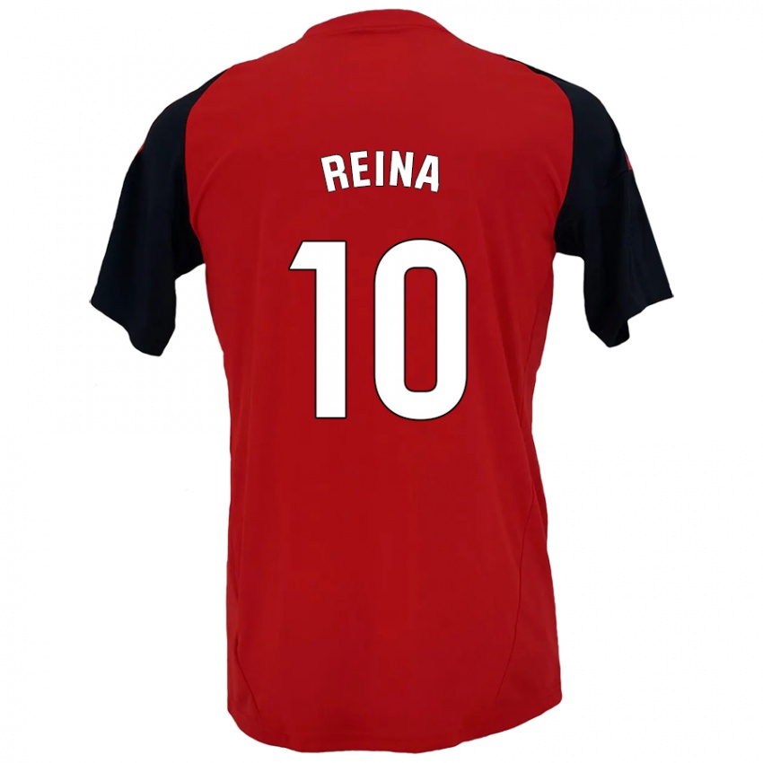 Kinderen Alberto Reina #10 Rood Zwart Thuisshirt Thuistenue 2024/25 T-Shirt