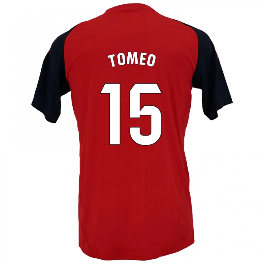 Kinderen Pablo Tomeo #15 Rood Zwart Thuisshirt Thuistenue 2024/25 T-Shirt