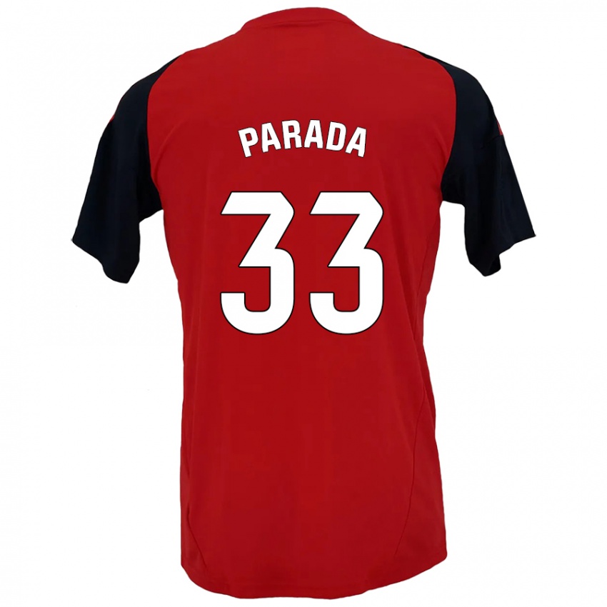 Kinderen Victor Parada #33 Rood Zwart Thuisshirt Thuistenue 2024/25 T-Shirt