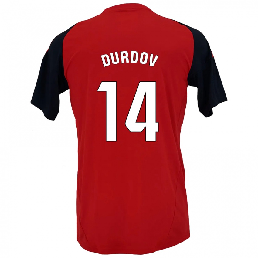 Kinderen Ivan Durdov #14 Rood Zwart Thuisshirt Thuistenue 2024/25 T-Shirt