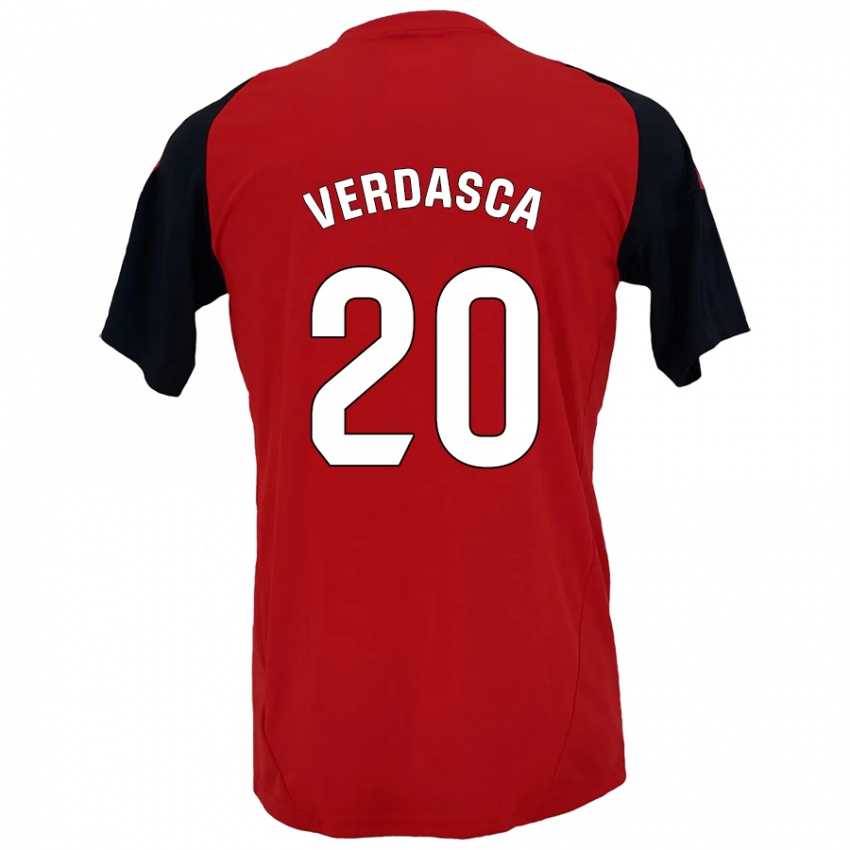 Kinderen Diogo Verdasca #20 Rood Zwart Thuisshirt Thuistenue 2024/25 T-Shirt